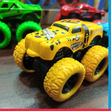 Hot Wheel Pack Of 4 - DIY Speed Launcher Monster Wheel Car Toy [PD]