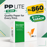 PP Lite 70Gsm A4 Printing Paper Only For Karachi [Ream]