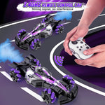 Coikes Remote Controlled Car, 2.4GHz RC Stunt Car with Spray Light, Music, 4WD Off Road Drift RC Car , [PD]