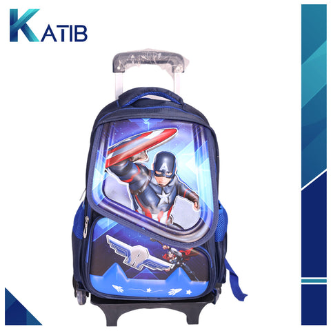 Captain America Trolley Backpack 3In1 Super Hero School [PD][1Pc]