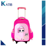 3 Pcs Trolly Girls School Bag [PD][1Pc]