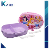 Princess Lunch Box With Two Portions, Spoon & Fork [PD][1Pc]