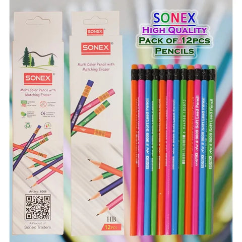 Sonex Multi Pencil Pack of 12 [IP]
