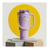 Aesthetic Stanley Quencher H2.0 (40oz) – Lavender Dreams with Pearl Chain (PDB)
