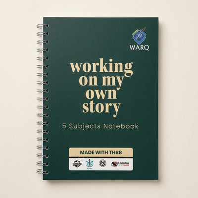 WARQ Premium Spiral Notebook – 5 Subjects [Working On My Own Story] [COB]