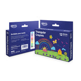 KIDCO 12 COLOR TRIANGULAR CRAYONS [IP]
