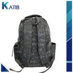 Black Printed Front Pocket Design Backpack[PD]