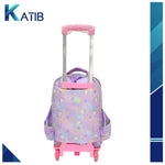 RAINBOW UNICORN TROLLEY BACKPACK 3 IN 1 KIDS TROLLY BAG[1Pc][PD]
