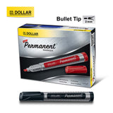 Dollar Cut Tip Permanent Marker 5mm Black [IS][1Box]