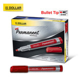 Dollar Round Tip Permanent Marker 2mm  Red [IS][1PC]