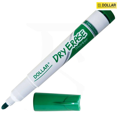 Dollar Round Tip Dry Erase Board Marker 2mm  Green [IS][1Box]