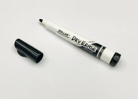 Dollar Round Tip Dry Erase Board Marker 2mm Black [IS][1PC]