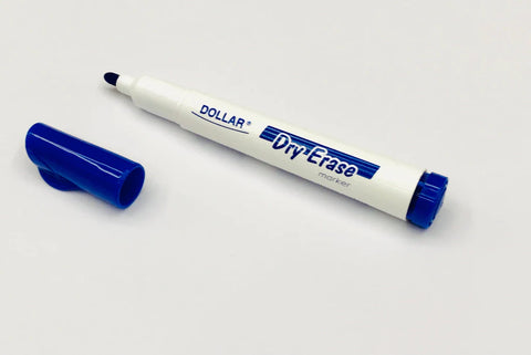 Dollar Round Tip Dry Erase Board Marker 2mm Blue [IS][1PC]