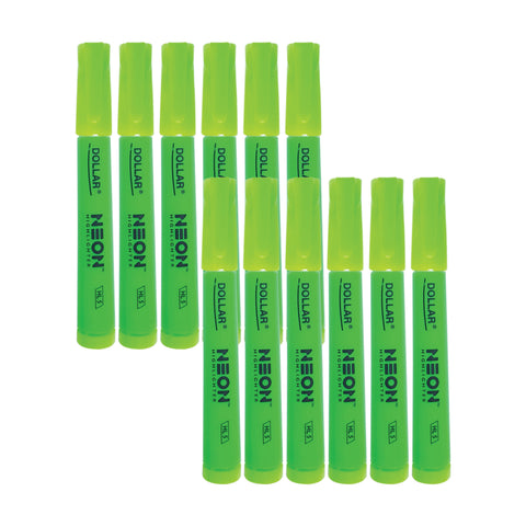 Dollar Neon Green Highlighter 5mm  [IS][1BOX]