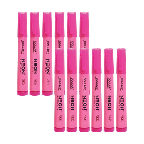 Dollar Neon Pink Highlighter 5mm  [IS][1 BOX]