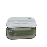 Kids Wheat Straw LunchBox With Spoon & Fork- Green 1000ml[1Pc][PD] - Kaliber