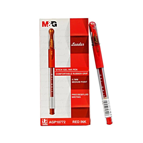 M&G 10772 Leader Gel-Pen 0.7mm RED [PD][1BOX]
