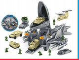 Military Aircraft Toys Fighter Military Plane Model Aircraft Toy Play Set with Mini Cars [PD]
