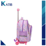 RAINBOW UNICORN TROLLEY BACKPACK 3 IN 1 KIDS TROLLY BAG[1Pc][PD]