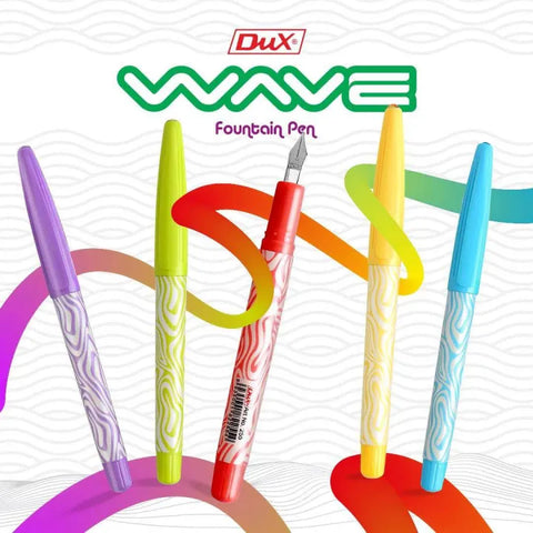 Dux New Wave Multi-Colored Fountain Pen DX-255 (Pack of 10 Pcs) [PD]