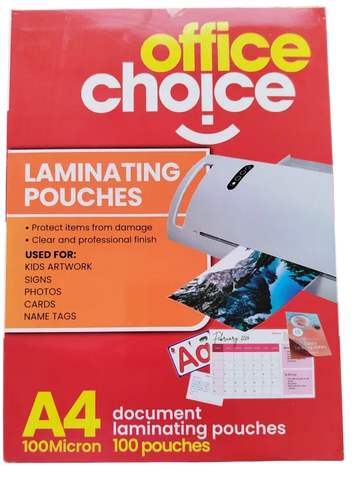 Office Choice A4 Lamination Sheets 100 Microns [IS][1Pack]