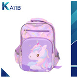 RAINBOW UNICORN TROLLEY BACKPACK 3 IN 1 KIDS TROLLY BAG[1Pc][PD]