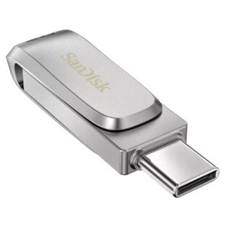 SanDisk Ultra Dual Drive Luxe USB Type-C™ Flash Drive - 64GB (Silver) [PD] [1PC]