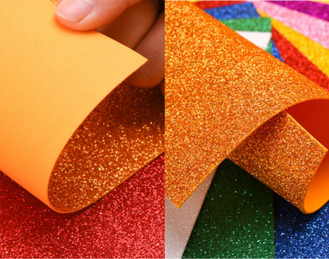 Glitter Foamic Sheet Mix Color A4 [IS][Pack]