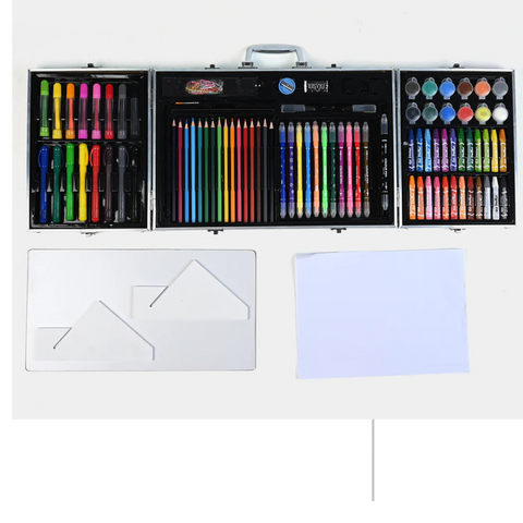 BLUE UNICORN BRIEFCASE PAINTING SET OF 128 [PD][1Pc]