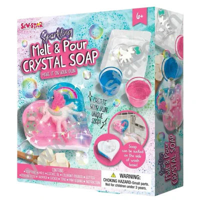 Sew Star Melt And Pour Crystal Soap Kit - Create Luxurious Artisanal Cleansing Bars [PD]