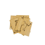 Urdu Stencils Wooden Writing And Drawing Tracing Slate With Pictures [1Set][PD] - Kaliber