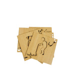 Urdu Stencils Wooden Writing And Drawing Tracing Slate With Pictures [1Set][PD] - Kaliber