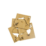 Urdu Stencils Wooden Writing And Drawing Tracing Slate With Pictures [1Set][PD] - Kaliber
