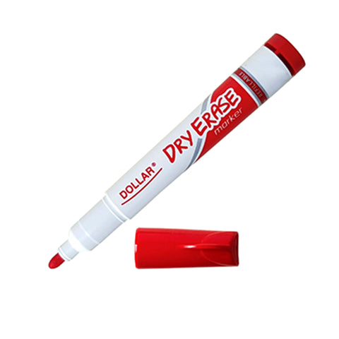 Dollar Round Tip Dry Erase Board Marker 2mm RED [IP]