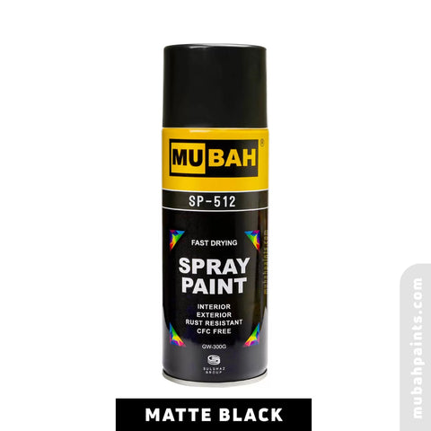 MUBAH Spray Paint - Matt Black [IP][1Pc]