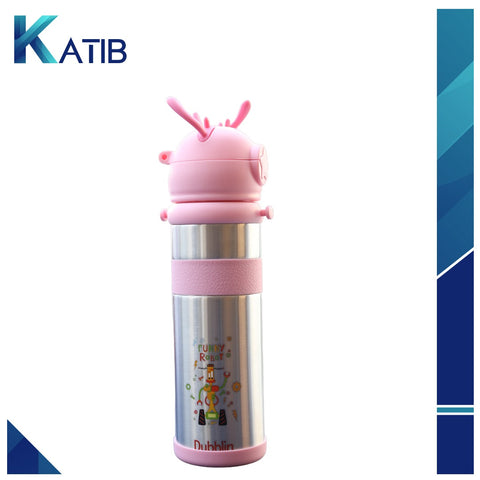 Kids Water Bottle With Straw - PINK [PD][1Pc]