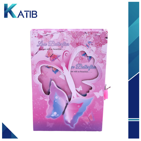 Butterfly fancy diary with lock [PD][1Pc]