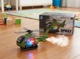 Military Patrol "Bump & Go" Spray Helicopter [PD.]