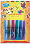 Apex Glitter Glue 06 Colour Tubes [IP][1Pack]