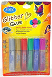 Apex Glitter Glue 06 Colour Tubes [IP][1Pack]