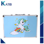 BLUE UNICORN BRIEFCASE PAINTING SET OF 128 [PD][1Pc]