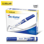 Dollar Round Tip Dry Erase Board Marker 2mm Blue [IS][1PC]