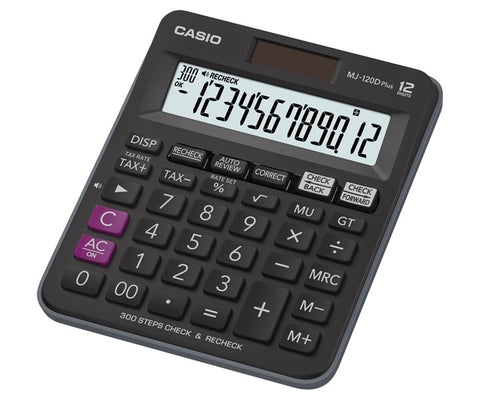 Casio MJ-120D Plus 12-Digits Mini Desktop Calculator [IP][1Pc]