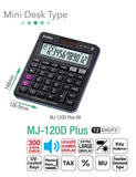 Casio MJ-120D Plus 12-Digits Mini Desktop Calculator [IP][1Pc]