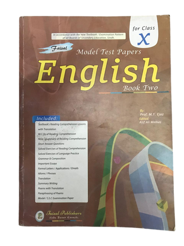 Test Paper Faisal publisher Model English Book 2 Class X [PD]