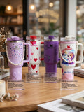 FlowState Tumbler Retro Red & White Pixel Hearts (PDB)