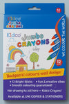 Kidco Jumbo Crayons – 12 Bright Colour Sticks for Kids [IP]