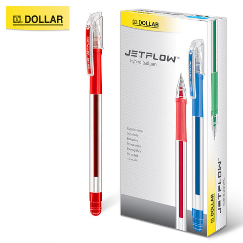 Dollar BP2F Jetflow Hybrid Ballpoint Pen Red [IS][1Box]