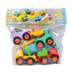 Children's freewheeling mini construction vehicle excavator cement truck loader miniature dual-drive set toy car [PD]