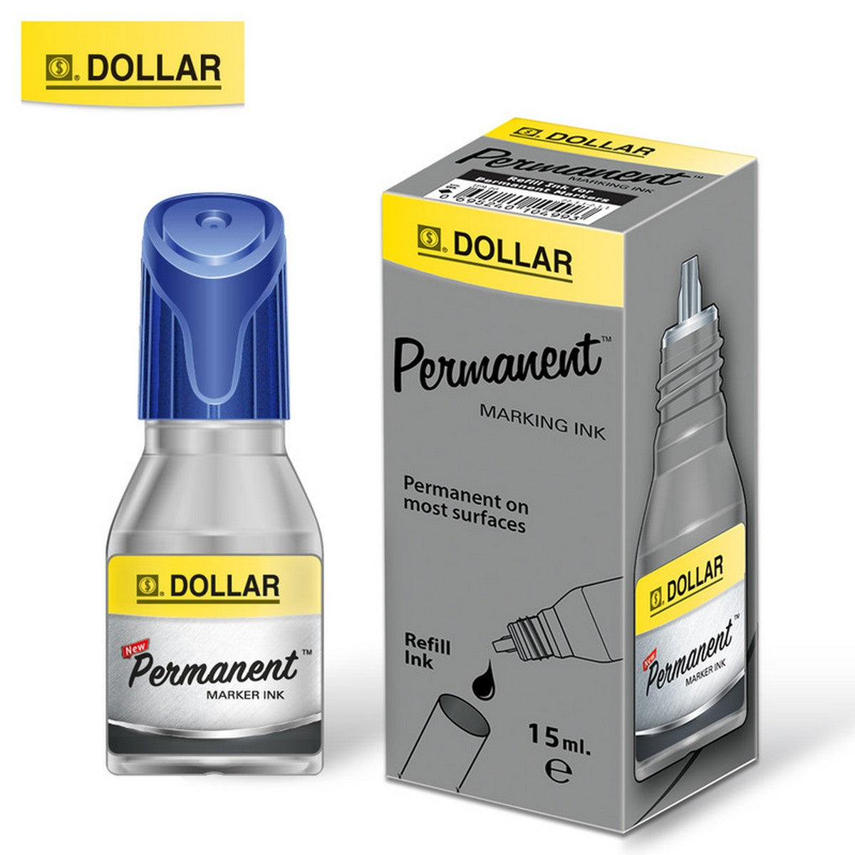 Dollar Permanent Marker Ink Blue, 15ml [RS][1Pc] : Get FREE delivery ...